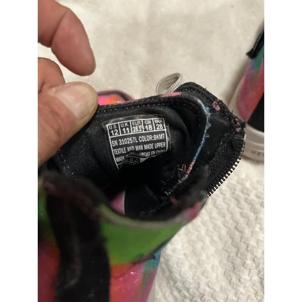Skechers Kids Multi Color Geometric Prism Glitter High Top Platform Sneakers 12